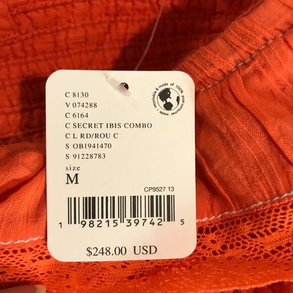 Women's Free People Orange Maxi Sundress NWT Size M - Picture 8 of 11